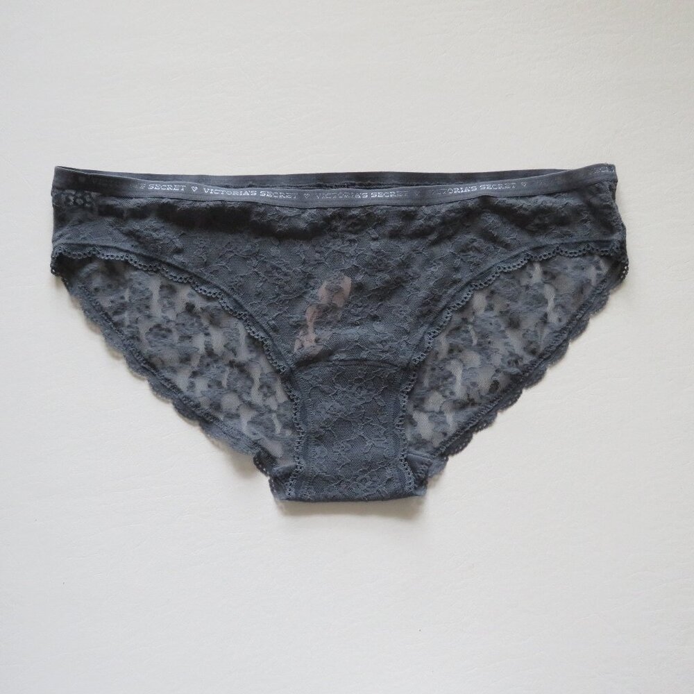 NWT Victoria’s Secret Gray Lace Culotte Bikini Panties Size L